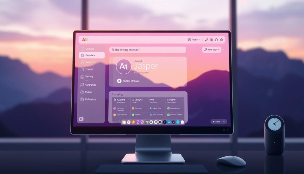 Jasper AI writing assistant interface on a computer screen.