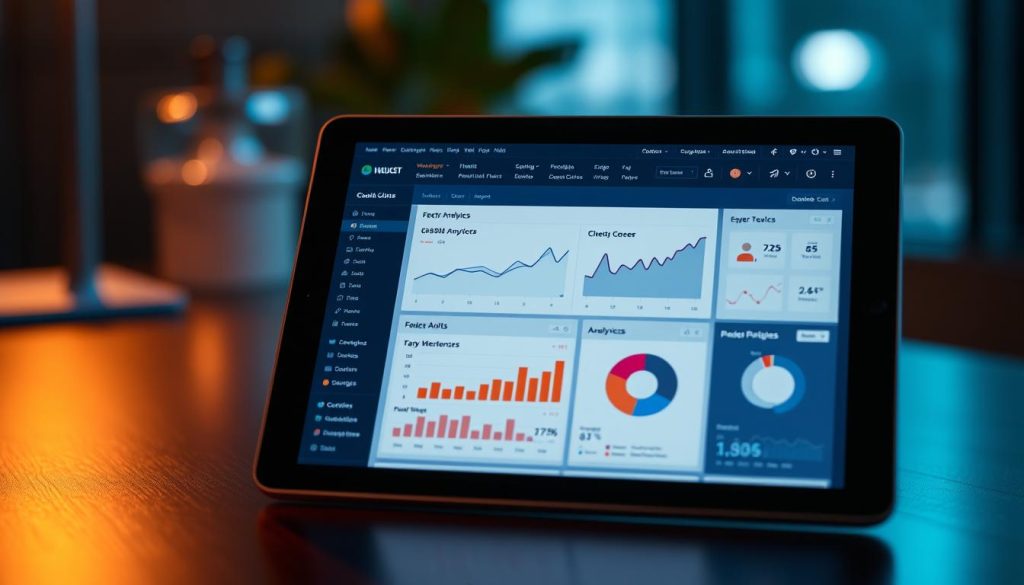 website audit report on a tablet screen.