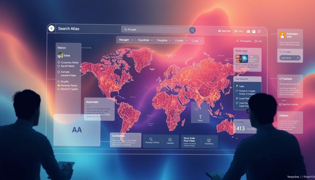 Generate an image of the Search Atlas interface, highlighting its key features and benefits.